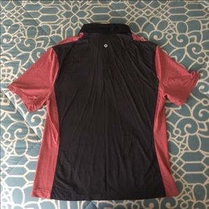 LULULEMON POLO. LIGHT RED AND BLACK!  Exclnt shape